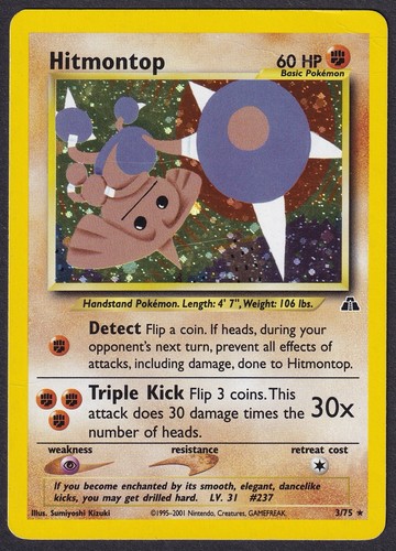 Pokemon hitmontop holo - pokemon,