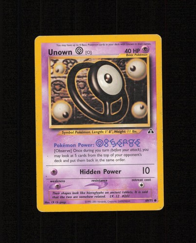 Unown 75 neo discovery - 69/75,