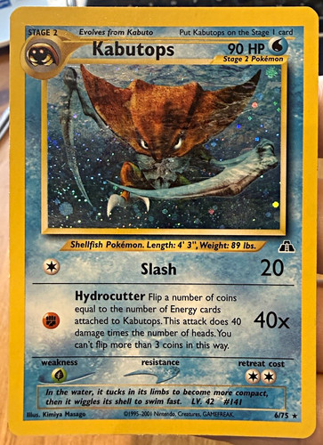 Pokémon kabutops holo - pokémon,
