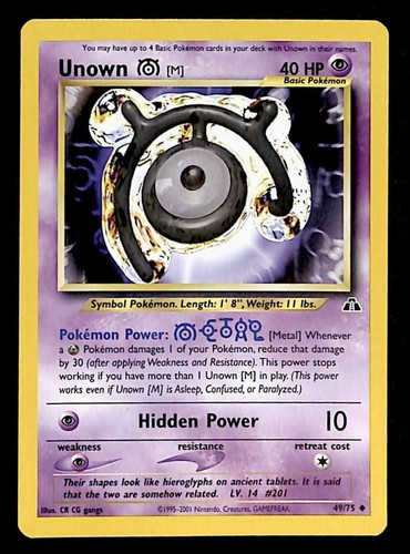 Unown neo discovery nm - unown,