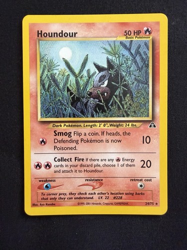Pokemon tcg houndour neo - pokemon, 24/75