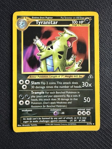 Pokémon tcg tyranitar - pokémon, neo