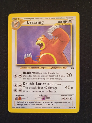 Pokémon tcg ursaring neo - pokémon,
