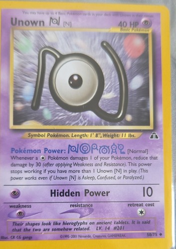 Vintage rare unown 50 - unown, [n]