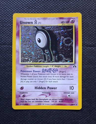 Unown holo neo - a, 14/75