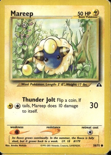 Mareep common wotc - 58/75, neo