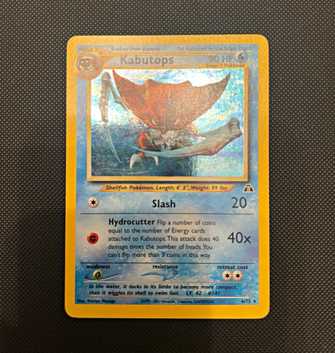 Pokemon tcg kabutops neo - pokemon, 6/75