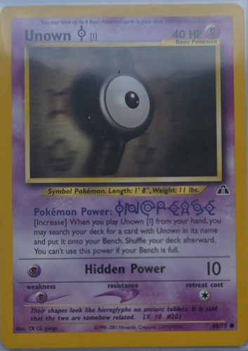 Vintage rare unown - vintage, 68/75